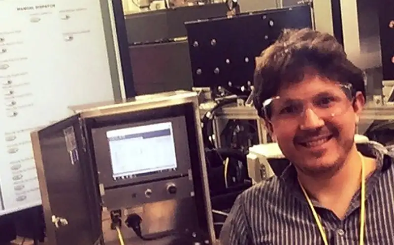 Heila Technology’s Jorge Elizondo with Heila IQ Node controller